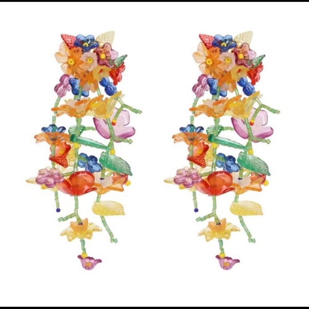 Zara Cascading Flower Drop Earrings